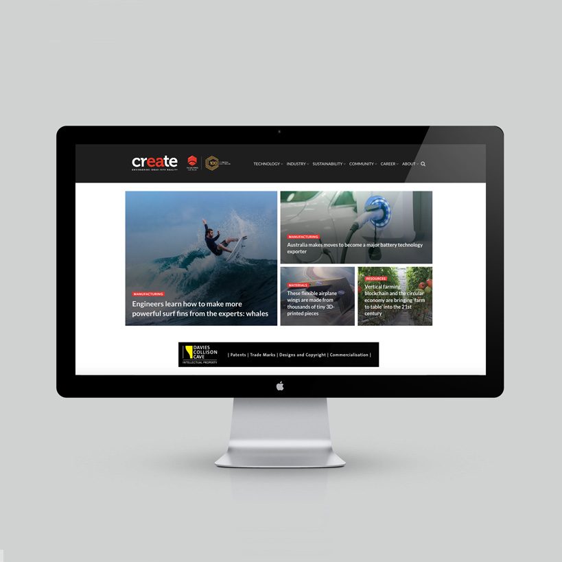 Create magazine digital platform website